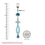 5PC Belly Button Rings 14G Hamsa Star Dremcatcher Peace Steel CZ Women Navel Piercing - BodyJ4you