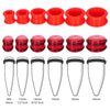 60PC Big Gauges Kit Ear Stretching 00G-20mm Silicone Tunnel Acrylic Plugs Tapers Expander - BodyJ4you