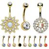12 Pieces Belly Button Ring Curved Barbell Piercing Jewelry Gift Box