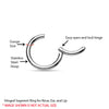 Piercing Ring Hinged Clicker Segment Hoop 4G-20G Surgical Steel Nose Septum Lip Tragus
