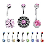12 Pieces Belly Button Ring Curved Barbell Piercing Jewelry Gift Box