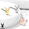 6PC Nose Stud Bone Playboy Bunny Hoop Ring 20G Surgical Steel CZ Nostril Girl Women Piercing Jewelry - BodyJ4you
