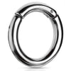 Piercing Ring Hinged Clicker Segment Hoop 4G-20G Surgical Steel Nose Septum Lip Tragus