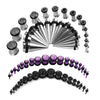 72PC Gauges Kit Acrylic Plugs Stainless Steel Tapers 14G-00G Ear Stretching Piercing Set - BodyJ4you