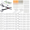 200PC Professional Body Piercing Kit 14G 16G Belly Ring Labret Tongue Tragus Jewelry