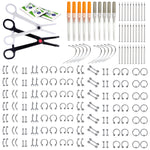 200PC Professional Body Piercing Kit 14G 16G Belly Ring Labret Tongue Tragus Jewelry