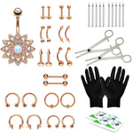 BodyJ4You 36PC PRO Piercing Kit Stainless Steel 14G 16G Belly Ring Tongue Nipple Nose Jewelry