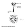 12 Pieces Belly Button Ring Curved Barbell Piercing Jewelry Gift Box