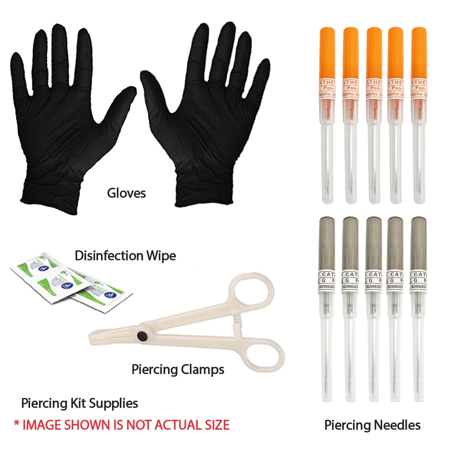 36PC PRO Body Piercing Kit (14G, 16G)