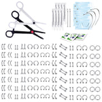 200PC Professional Body Piercing Kit 14G 16G Belly Ring Labret Tongue Tragus Jewelry