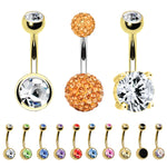 12 Pieces Belly Button Ring Curved Barbell Piercing Jewelry Gift Box