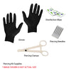 36PC Piercing Kit Stainless Steel 14G 16G Belly Ring Tongue Tragus Eyebrow Nipple Lip Nose