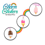 BodyJ4You 2PC Tattoo Choker Necklace Set - 90s Accessories Women Teen Girls Kids - Ice Cream Pendant Charm - Summer Style Gift Idea