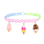 BodyJ4You 2PC Tattoo Choker Necklace Set - 90s Accessories Women Teen Girls Kids - Ice Cream Pendant Charm - Summer Style Gift Idea