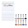 BodyJ4You 10PC Belly Button Ring Double Multicolor CZ Stainless Steel 14G Navel Body Piercing Jewelry - BodyJ4you