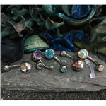 BodyJ4You 10PC Belly Button Ring Double Multicolor CZ Stainless Steel 14G Navel Body Piercing Jewelry - BodyJ4you