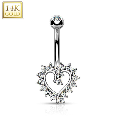 1pc Y2k Style Heart & Geometric Pattern Stainless Steel Belly Button Ring |  SHEIN ASIA