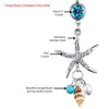 BodyJ4You 15 Belly Button Rings Dangle Barbells 14G Multicolor Surgical Steel CZ Navel Body Jewelry - BodyJ4you