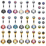 BodyJ4You 18PC Belly Button Rings 14G Surgical Steel CZ Girl Women Navel 18 Replacement Balls Pack - BodyJ4you