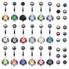 BodyJ4You 18PC Belly Button Rings 14G Surgical Steel CZ Girl Women Navel 18 Replacement Balls Pack - BodyJ4you