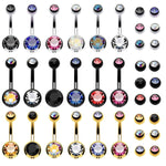 BodyJ4You 18PC Belly Button Rings 14G Surgical Steel CZ Girl Women Navel 18 Replacement Balls Pack - BodyJ4you