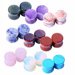 BodyJ4You 18PC Stone Ear Plugs 00G (10mm) Double Flare Saddle Stretching Gauges Expander - BodyJ4you