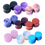 BodyJ4You 18PC Stone Ear Plugs 00G (10mm) Double Flare Saddle Stretching Gauges Expander - BodyJ4you