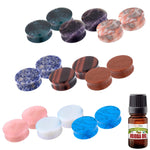 BodyJ4You 18PC Stone Ear Plugs Double Flare Gauges Stretching Aftercare Wax Oil 8G-30mm - BodyJ4you