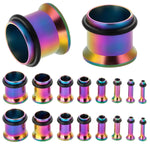 BodyJ4You 18PC Tunnel Kit Ear Plugs Stretching Set 14G-00G Stainless Steel Single Flare Expanders - BodyJ4you