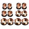 BodyJ4You 18PC Tunnel Kit Ear Plugs Stretching Set 14G-00G Stainless Steel Single Flare Expanders - BodyJ4you