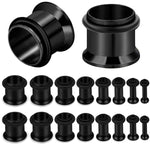 BodyJ4You 18PC Tunnel Kit Ear Plugs Stretching Set 14G-00G Stainless Steel Single Flare Expanders - BodyJ4you