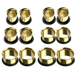BodyJ4You 18PC Tunnel Kit Ear Plugs Stretching Set 14G-00G Stainless Steel Single Flare Expanders - BodyJ4you