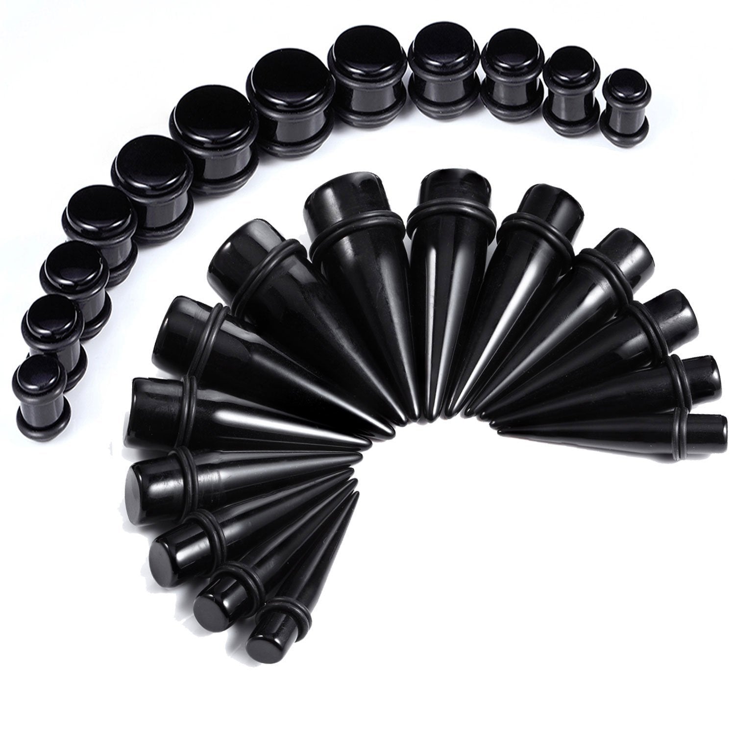 24PC Big Gauges Kit Ear Stretching 00G 20mm Multicolor Acrylic