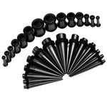 BodyJ4You 28PC Gauges Kit Ear Stretching 12G-0G Surgical Steel Tunnel Plugs Tapers Piecing Set - BodyJ4you