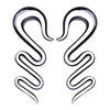 BodyJ4You 2PC Glass Ear Tapers Plugs 4G-16mm Black White Zebra Zigzag Gauges Piercing Jewelry - BodyJ4you