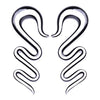 BodyJ4You 2PC Glass Ear Tapers Plugs 4G-16mm Black White Zebra Zigzag Gauges Piercing Jewelry - BodyJ4you
