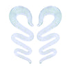 BodyJ4You 2PC Glass Ear Tapers Plugs 4G-16mm Glow Dark Twist Zigzag Gauges Piercing Jewelry - BodyJ4you