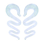 BodyJ4You 2PC Glass Ear Tapers Plugs 4G-16mm Glow Dark Twist Zigzag Gauges Piercing Jewelry - BodyJ4you