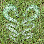 BodyJ4You 2PC Glass Ear Tapers Plugs 4G-16mm Glow Dark Twist Zigzag Gauges Piercing Jewelry - BodyJ4you