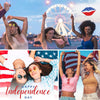 BodyJ4You 2PC Tattoo Choker Necklace Set - 90s Accessories Women Teen Girls Kids - Big Star Texas American Flag 4th July Pendant - Summer Style Gift Idea - BodyJ4you
