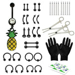 BodyJ4You 36PC PRO Piercing Kit Stainless Steel 14G 16G Belly Ring Tongue Nipple Nose Jewelry - BodyJ4you