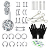 BodyJ4You 36PC PRO Piercing Kit Stainless Steel 14G 16G Belly Ring Tongue Nipple Nose Jewelry - BodyJ4you