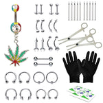 BodyJ4You 36PC PRO Piercing Kit Stainless Steel 14G 16G Belly Ring Tongue Nipple Nose Jewelry - BodyJ4you