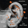 BodyJ4You 3PC Labret Stud Tragus Earring Set 16G Steel White Created-Opal Stone Helix Monroe Cartilage - BodyJ4you