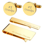 BodyJ4You 4PC Cufflinks Tie Bar Money Clip Button Shirt Father Day Love Best Dad Gift Box Set - BodyJ4you