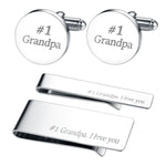 BodyJ4You 4PC Cufflinks Tie Bar Money Clip Button Shirt Father Day Love Best Dad Gift Box Set - BodyJ4you