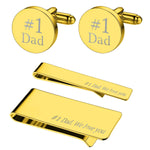BodyJ4You 4PC Cufflinks Tie Bar Money Clip Button Shirt Father Day Love Best Dad Gift Box Set - BodyJ4you