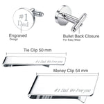 BodyJ4You 4PC Cufflinks Tie Bar Money Clip Button Shirt Father Day Love Best Dad Gift Box Set - BodyJ4you