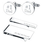 BodyJ4You 4PC Cufflinks Tie Bar Money Clip Button Shirt Father Day Love Best Dad Gift Box Set - BodyJ4you