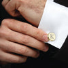 BodyJ4You 4PC Cufflinks Tie Bar Money Clip Button Shirt Personalized Initials Alphabet A-Z Gift Set - BodyJ4you